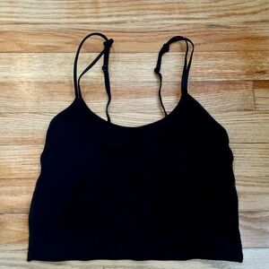 Rose & Vine Black Padded Crop Tank Top Size Large